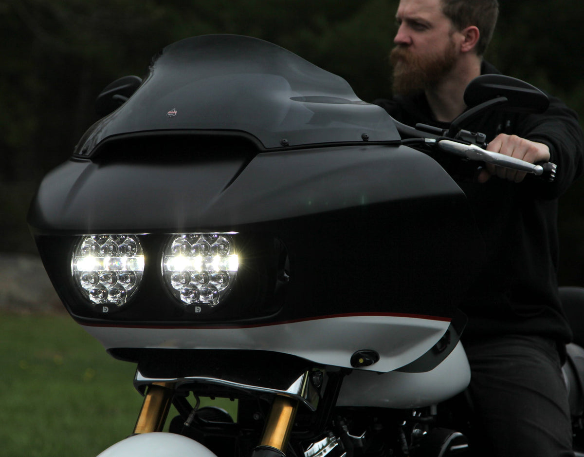D14 Destroyer LED Motorcycle Headlight Upgrade Kit for Harley-Davidson Road Glide, '15-'23