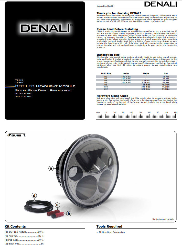 Modulo faro LED M5 E-Mark - 5,75"