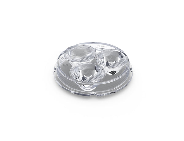 Peça de reposição - Lente híbrida aprovada D3 E-Mark e SAE/DOT, transparente