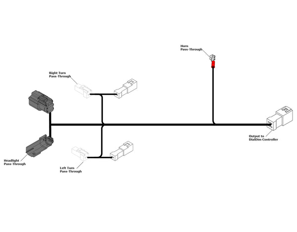 Plug-&-Play DialDim Wiring Adapter for Ducati DesertX