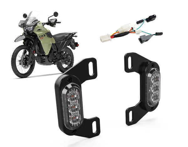 Kit Pelat Nomor Sinyal Belok T3 Belakang Plug-&-Play untuk Kawasaki KLR650