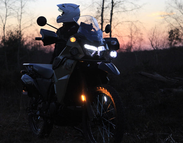 Kit Sinyal Belok T3 Terpasang di Garpu Plug-&-Play untuk Kawasaki KLR650