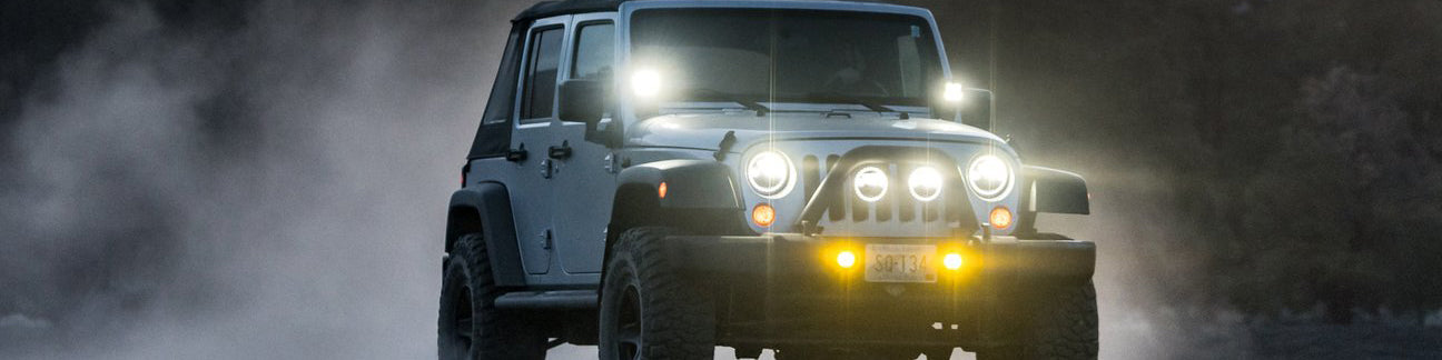 2007 Jeep Wrangler JK featuring M7, M5, DR1, D4, and DRL LED Lights