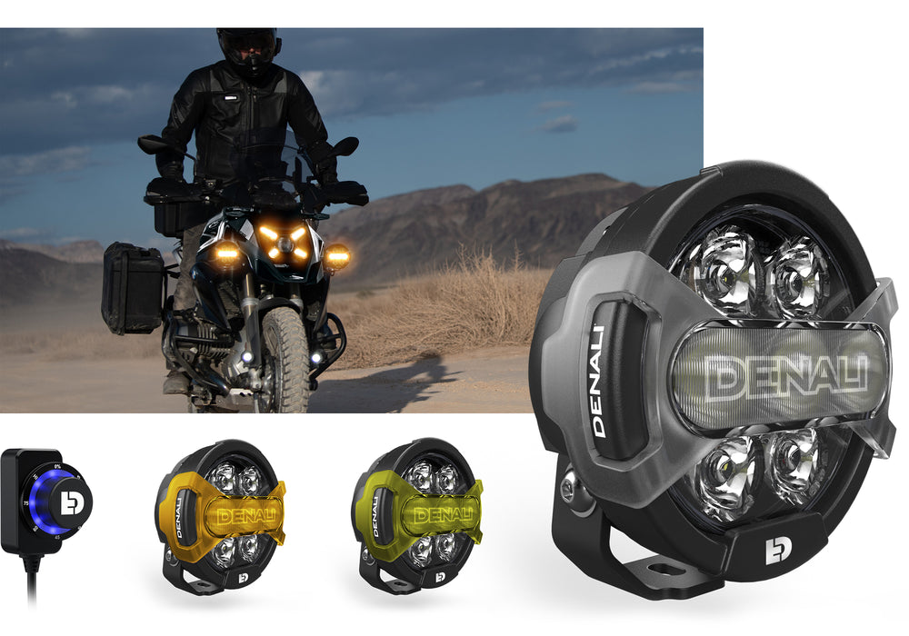 Pro Electronics Led Light DENALI D7 PRO Dual-Beam 4-inch Dia. LED Driving Light with Swappable X-Lens
