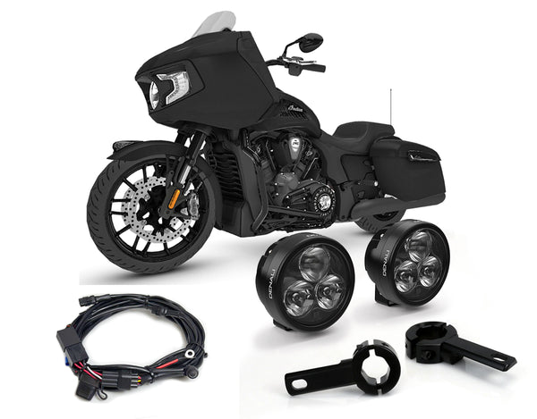 D3 Essential Lighting Bundle w/ Engine Guard Mounts - Indian Chieftain / Pursuit / Challenger