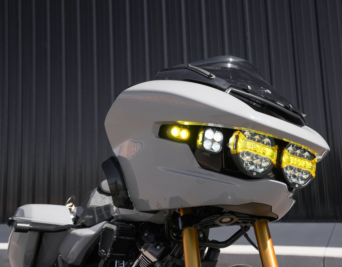 Full Deck Headlight Kit with Denali Lighting for '24+ Harley-Davidson Road Glide by Kraus Motor Co