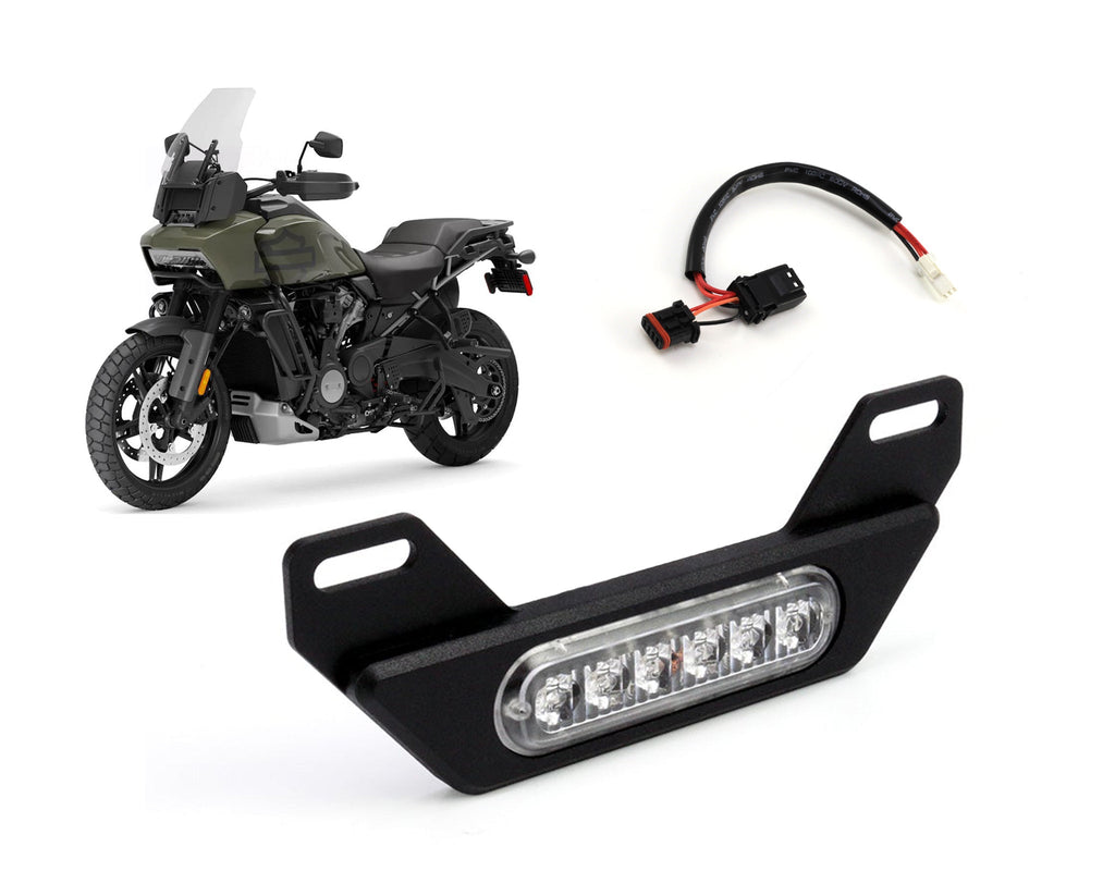 kit Feu stop moto à leds DENALI B6 avec éclairage de plaquekit Feu arrière  moto à leds DENALI B6