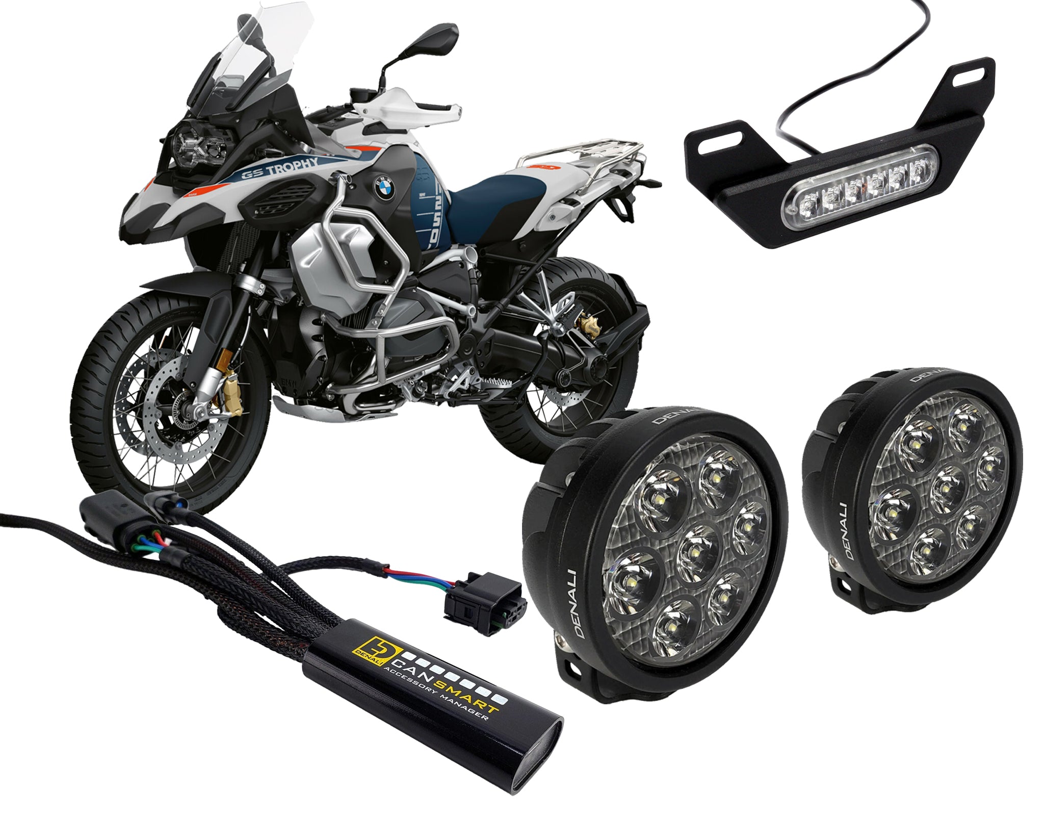 DENALI D7, B6 & Cansmart™ Lighting bundle for BMW R1250GS, GSA, RT