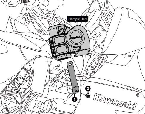 Support de klaxon - Kawasaki Concours GTR1400 '08-'21