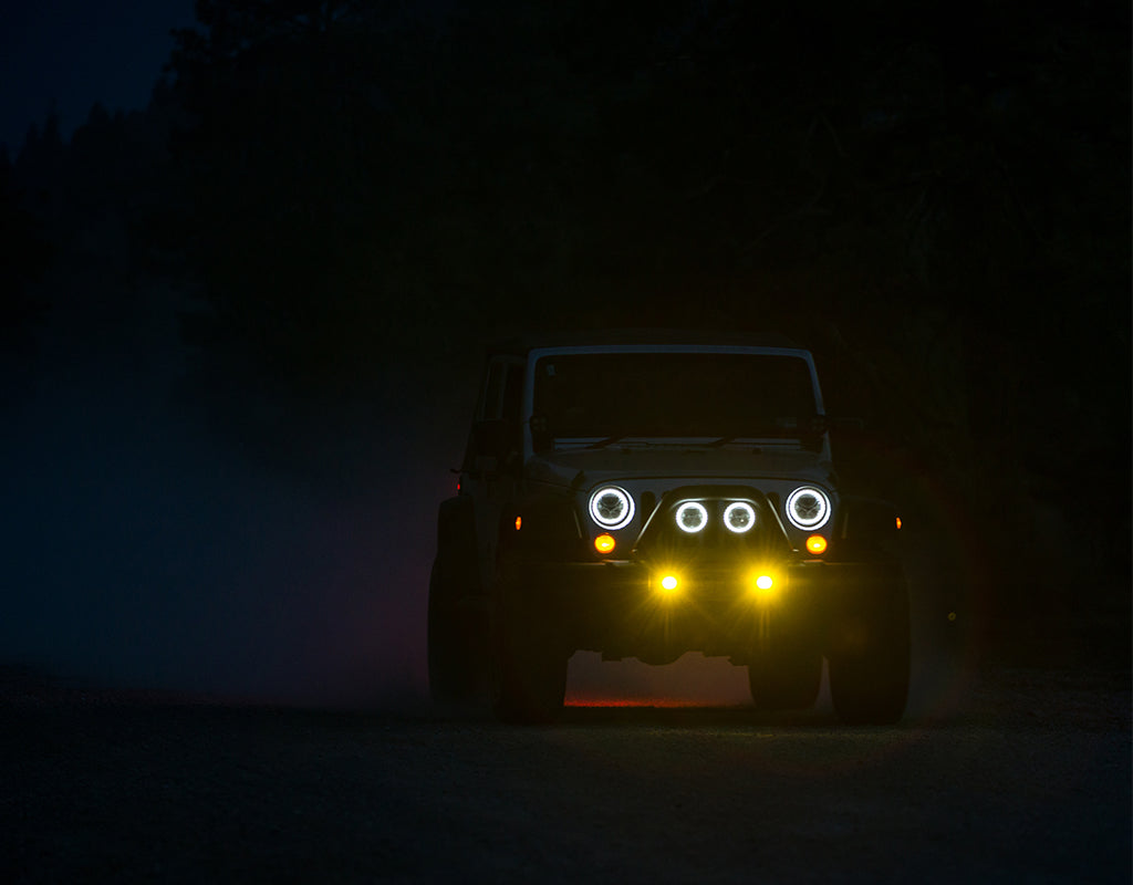 M7 DOT LED 头灯模块套件 - Jeep 牧马人 JK '07-'18 和牧马人 TJ '96-'06