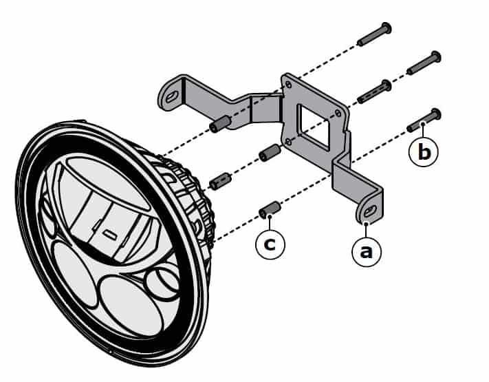 LED Headlight Mount - Select Suzuki Cruisers