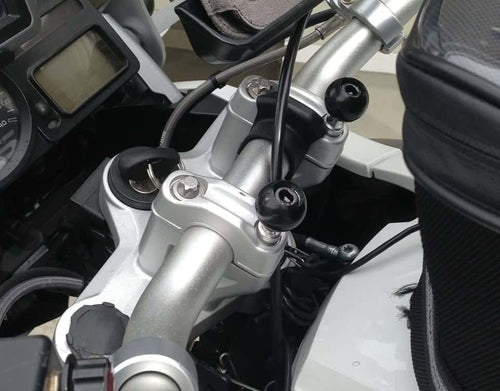 RAM® bas för motorcykelstyrklämmor - M8 Thru Bolt