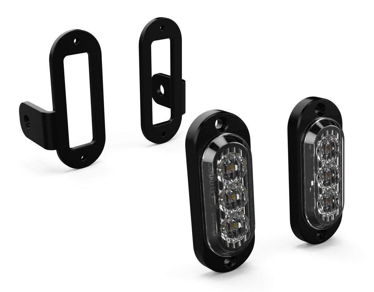 T3 Front Switchback LED Turn Signal Pods with Fender Mount