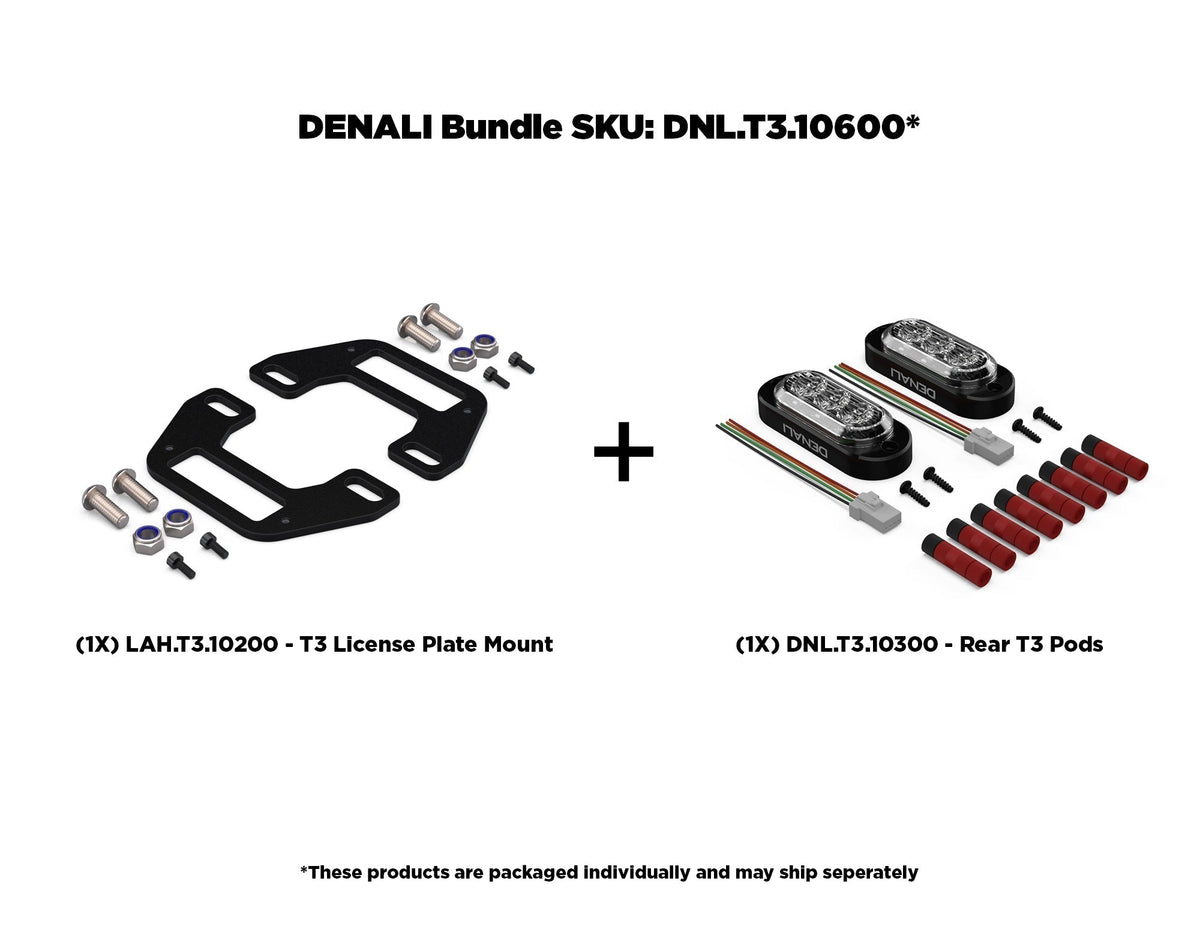 T3 Rear Switchback LED Turn Signal Pods with License Plate Mount ...