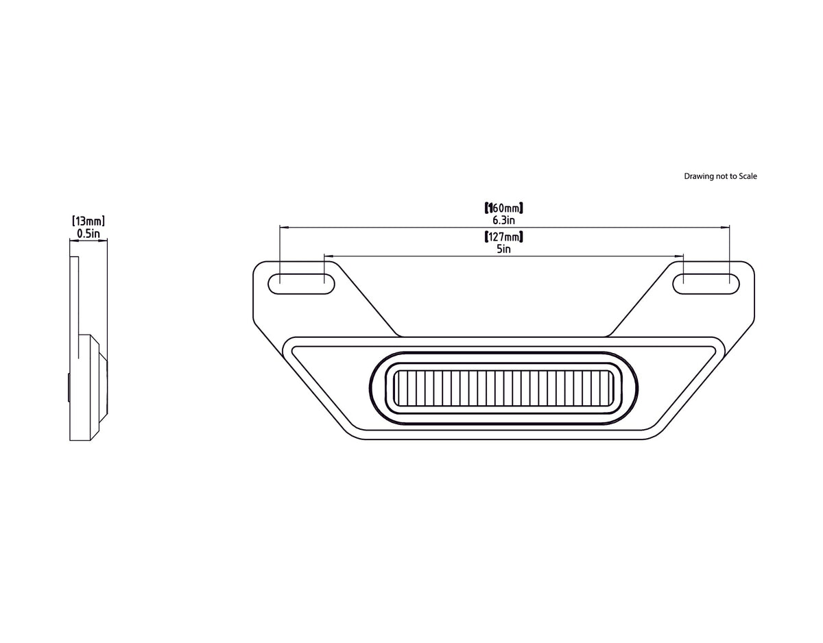 Kit de luz de freio LED B6 com suporte para placa